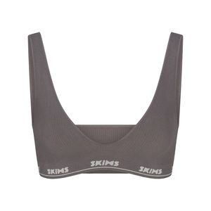 NWT SKIMS Logo Rib Plunge Bralette.